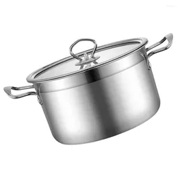 Double Boilers Soup Pot Steam Practical Household Cooking Stock Noodles Dual Handle Food Grade Cookware Kitchen Camping