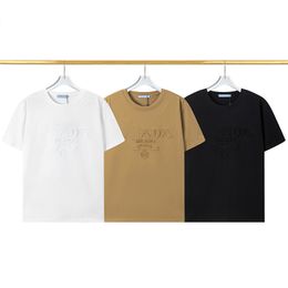 Designer Classic Mens T-Shirt Summer Short Sleeve Man Men Tshirt T Shirt Long Loose Cotton Thick Tees Tops for Mens Womens 3D Letters Monogrammed T-shirts Shirts