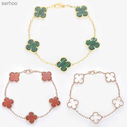 Clover Bracelet Designer Jewlery Gold Bracelets for Woman Luxury Silver Four Leaf Charm Braclet B2sa#