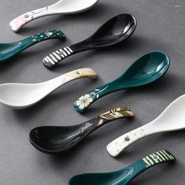 Spoons Ceramic Soup Spoon Japanese Tableware Eating Creative Kitchen Cooking Utensil Tool Teaspoon Catering For