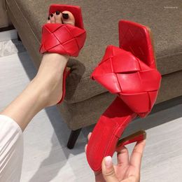 Dress Shoes Luxury Design Slides Women 9cm High Heels Mules Fetish Summer Sandals Ladies Stilettos Slippers Sexy Stripper