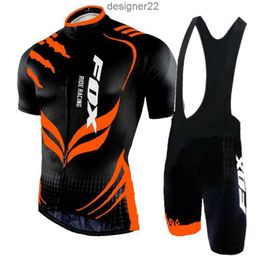 Maillot Cyclisme 2023 оранжевый комплект велосипедного трикотажа для мужчин FOX RIDE RACING велосипедная гонка одежда с короткими рукавами Mtb велосипедная экипировка одежда
