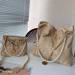 Woven Chains Bags Designer Brand Bag Pearl Totes Cross Body Luxury Handbag Fashion Shoulder High Quality Lady Women Letter Purse Phone Wallet Plain