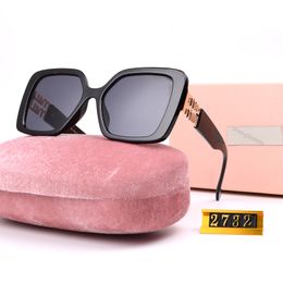 2024mui sunglasses designer womens sunglasses Square frame glasses UV hot selling property squared sunglasses Metal legs miu letter design