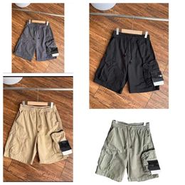 designer Men's Pants brand Mens Shorts Stones Island Designers Cargo Badge Patches Summer Sweatpants Sports Trouser Big Pocket Overalls Trousers Zippper D2