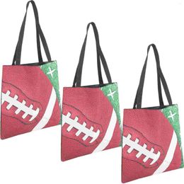 Storage Bags Super Eco-friendly Tote Bag Rugby Printed Sport Game Treat Large Shopping Party Favor Handbag Grocery Printing