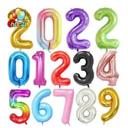 Party Decoration Big Foil Birthday Balloons 40Inch Helium Number Balloon Happy Birthday Wedding Decorations Shower Large Figures Globos ZZ