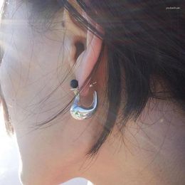 Stud Earrings SHANICE Korean Version S925 Sterling Silver Black Agate Vase Ins Simple Cold Flame Fine Jewellery