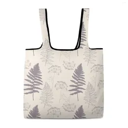 Shopping Bags Customizable Pattern Simple Elegant Handbag Opening Portable Foldable Bag Women's Shoppers Sundry Storage