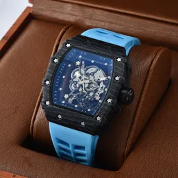 Luxury Mens Watches Sport Watch Fashion Silicone Quartz Wristwatches Hollow Design Men Sports Watches montre de luxe