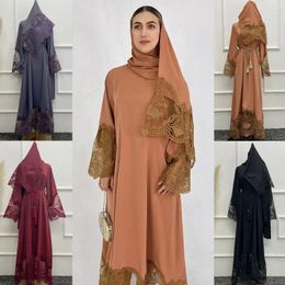 Ethnic Clothing Turkey Abaya Spring Hijab Sundress 2024 Fashion Women Muslim Dress Islamic Maxi Vestidos Turkish Robe Femme Ramadan