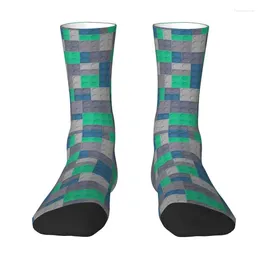 Men's Socks Cute Mens Colourful Building Blocks Toys Dress Unisex Warm Breathbale 3D Printed Crew