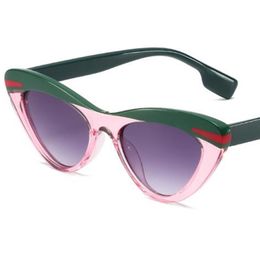 Fashion Sunglasses Women Frame Sun Glasses Cat Eye Anti-UV Spectacles Couples Eyeglasses Ornamental Patchwork Frames Adumbral