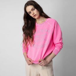 24ss Zadig Voltaire Top Tasarımcı Sweatshirt Moda Hoodie Klasik Stil Harfleri Yuvarlak Boyun Sıradan Kadınlar Polar Pulluk Hoodies Sweater