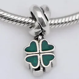 Loose Gemstones Original Enamel Four-leaf Clover Flower Pendant Beads Fit 925 Sterling Silver Bead Charm Bracelet Diy Jewelry