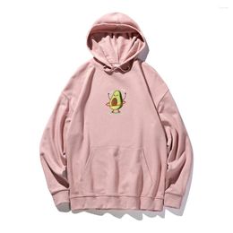 Women's Hoodies Couple Harajuku Cute Avocado Cartoon Thin Cotton Streetwear Oversized Sweatshirts Ladies Sports Blouses