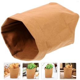 Storage Bags Fruit Kraft Paper Bag Pots For Plants Lunch Sandwich Bread Office Backpack Organizer