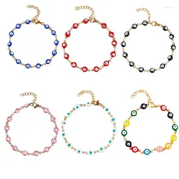 Link Bracelets Fashion Devil Eye Bracelet Adjustable Women Jewellery On Hand For Couple Unisex Wrist Gift