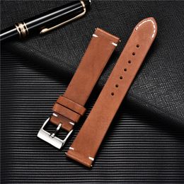 Quick Release Leder Uhrenarmbänder 18mm 20mm 22mm 24mm Casual Gürtel Smart Watch Strap Weiche Matte Armband armbanduhr Band 240221