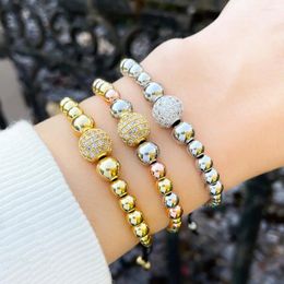 Charm Bracelets Gold Silver Colour Crystal Ball For Women Men Black Rope Chain Beaded Bracelet Adjustable Fashion Jewellery Gift Brtf23