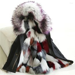 Jackets -30 Winter Long Fur Girls Hooded Warm Boys Coats Teenager Children Outerwear Clothes Unisex Kids Windbreaker Costume