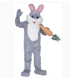 2024 Stage Performance Rabbit Mascot Costume Halloween Christmas Cartoon Character Outfits Suit Advertising Leaflets Clothings Carnival Unisex Adults Outfit