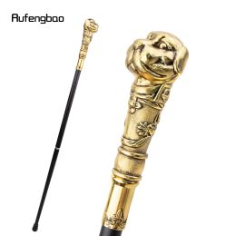 Golden Black Puppy Bulldog Dog Walking Cane Walking Stick Gentleman Luxury Crosier Knob Walking Stick 93cm