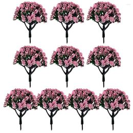 Garden Decorations 10Pc 1:100/1:150 Plastic Tower Shaped Trees Model Train Railway Railroad Scenery Landscape For Doll House Decor Pine