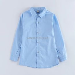 Shirts For Boys Brand Autumn Kids Cotton Shirts Children Clothing Boys Teenage Sports School Uniform Formal Dress Shirts 240219