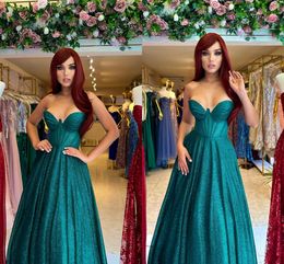 Turquoise A Elegant Line Evening Dresses Long for Women Sweetheart Sequined Floor Length Formal Wear Birthday Party Pageant Speical Ocn Prom Dress Custom