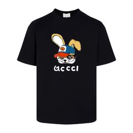 Glasses Rabbit alphabet print short sleeve designer GGity fashion T-shirt brand spring summer men's and women's trend pure cotton T-shirt