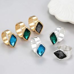 Cluster Rings Anslow 2024 Designer Vintage Jewellery Accessories Elegant Women Friendship Colourful Crystal Ring Finger Girl's Birthday Gift