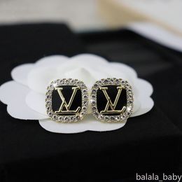 Designer Earrings Women Stud Earring Brand Letter Square Earrings Jewelry Accessories Party Gift