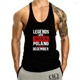 Men's Tank Tops 2024 Fashion LEGENDS ARE IN POLAND AND Women's Top Men Birthday Polish