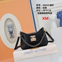 2024 New Crossbody Bag Designer Bag Women's Vintage Leather Shoulder Bag Classic Embossed Bag Fashion Chain Bag Elegant Wallet Card Bag # 46659