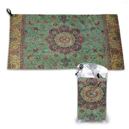 Towel Vintage Antique Persian Carpet Quick Dry Gym Sports Bath Portable Pattern Tribal