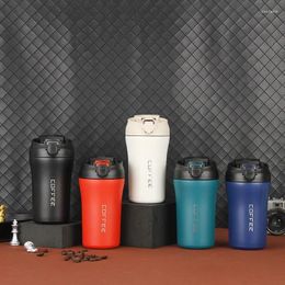 Water Bottles Stainless Steel Smart Coffee Cup Thermoses Bottle Straw Ice Mug Double-layer Vacuum