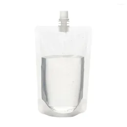 Take Out Containers 50 Pcs Clear Pouches For Drinks Drinking Flasks Fold Fruit Juice Bag Beverages