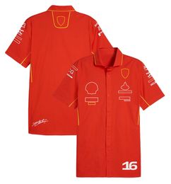 2024 F1 Driver T-shirt Formula 1 Mens Polo Shirts New Season Red Team Uniform Clothing Racing Suit Motorsport Jersey V7CS