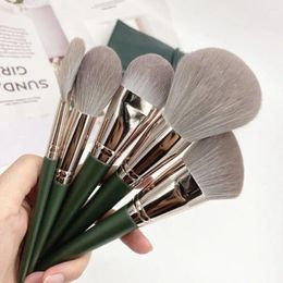 Makeup Brushes Green Face Eye Brush Set Professional Eyeshadow Powder Blush Concealer Blending Women Gift