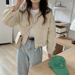 Women's Vests Temperament Work Clothes Long Sleeved Jacket Spring And Autumn 2024 Korean Loose Slim Casual Short Top
