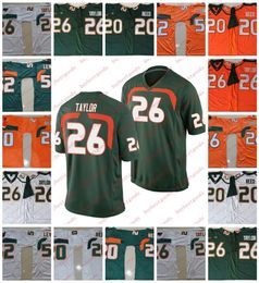 Stitched Sean Taylor Ed Reed Miami Football Jersey Mens Ray Lewis Miami Hurricanes Jerseys S-3XL