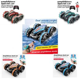 gift Wholesale of Remote-controlled Amphibious and Amphibious Children's Deformation Remote-controlled and Baby Toys for Four-wheel Drive Off-road Vehicle