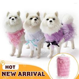 Dog Apparel Multilayer Yarn Gauze Tutu Dress Skirt Clothes Pet Puppy Princess Lace Mesh For Small Medium Dogs Girl