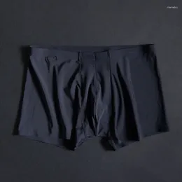 Underpants 3 Pieces Men's Underwear Sheep Milk Silk Seamless Large Size High-End Waist Boxers Sexy Men Boxer Homme