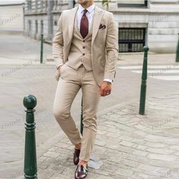 New Male Tuxedo Groom Groomsman Men Suit Wedding Party Formal Occasions Business 3 Piece Set Jacket Vest Pants C5