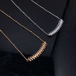 carteira designer cart catier for women Cartera luxury jewelry Fashion Style New Product v Gold High Version Cnc Bullet Necklace Lovers Net Red Jewelry Necklace