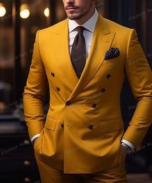New Male Tuxedo Groom Groomsman Men Suit Wedding Party Formal Occasions Business 2 Piece Set Jacket Pants A9