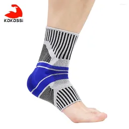 Ankle Support KoKossi 1Pcs Elastic Silicone Compression Protector Fitness Silica Gel Pad Brace Basketball Football