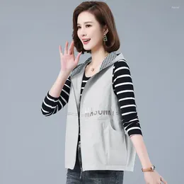 Women's Vests Fashion Vest Female Spring Clothes 2024 Women Loose And Thin Embroidered All-Match Style Jacket Trendy Commute